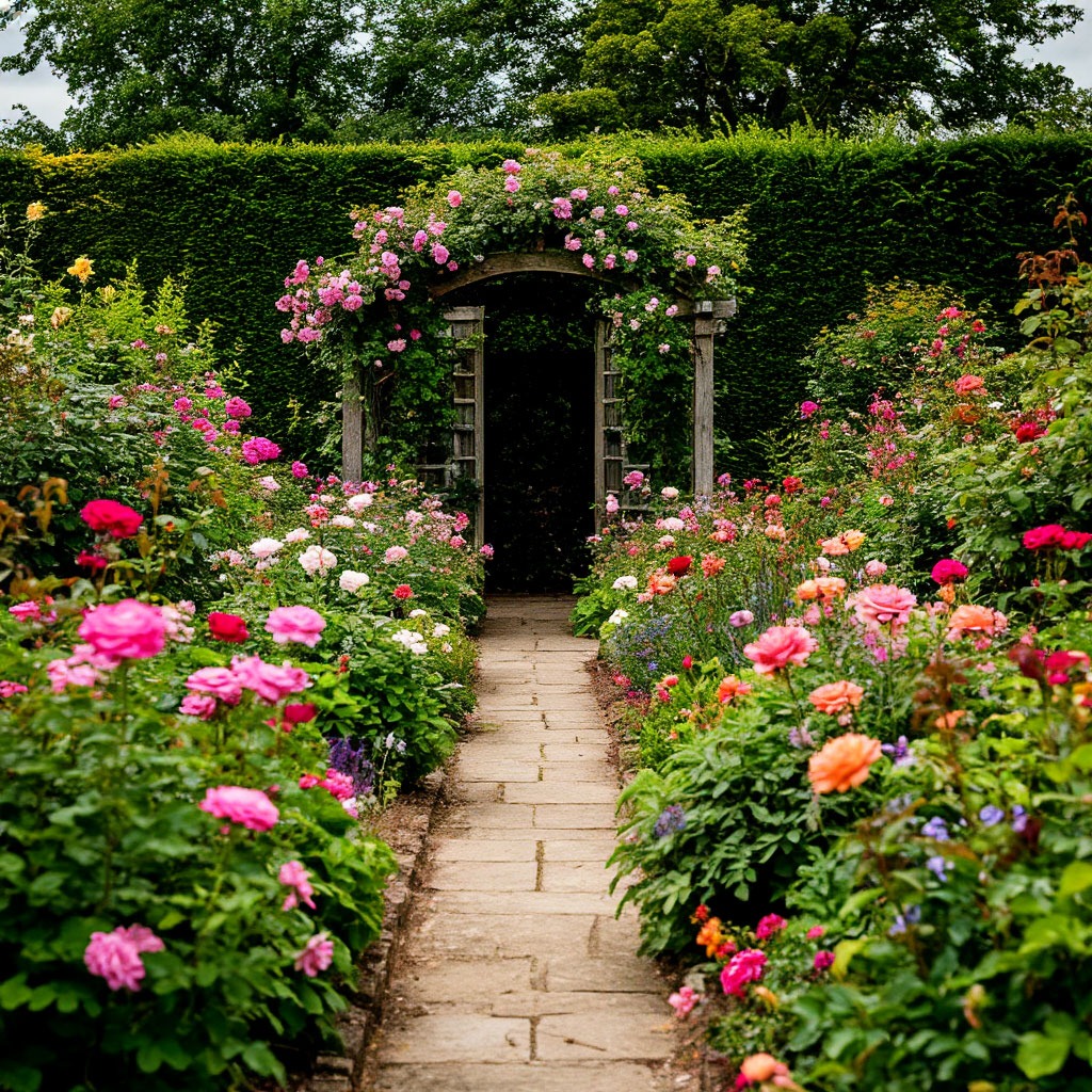Margaret receiving her garden design award at local competition